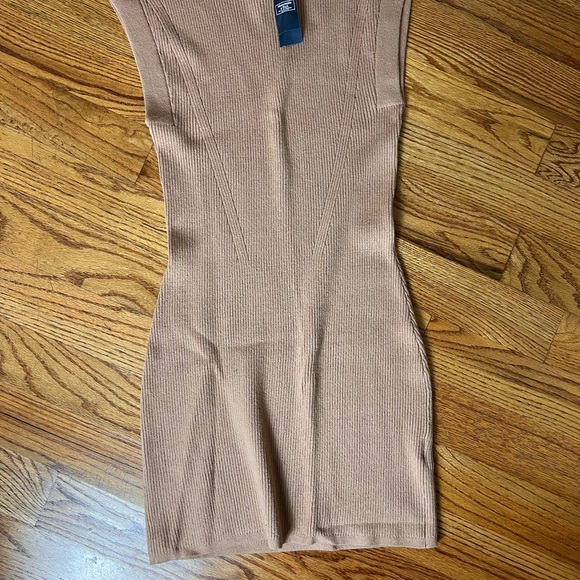 Abercrombie & Fitch Tan Knit Mini Dress NWT - Picture 2 of 6